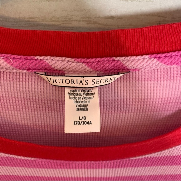Victoria’s Secret Stripe Thermal Sleep Shirt - Picture 3 of 7